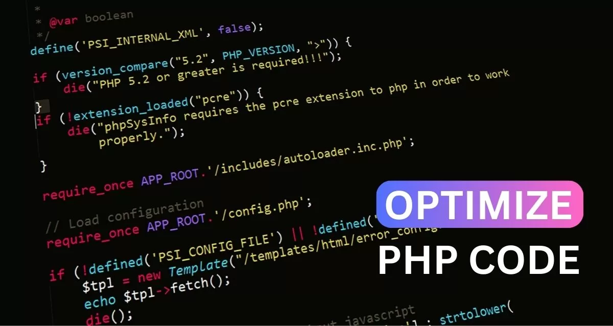 OPTIMIZE PHP CODE