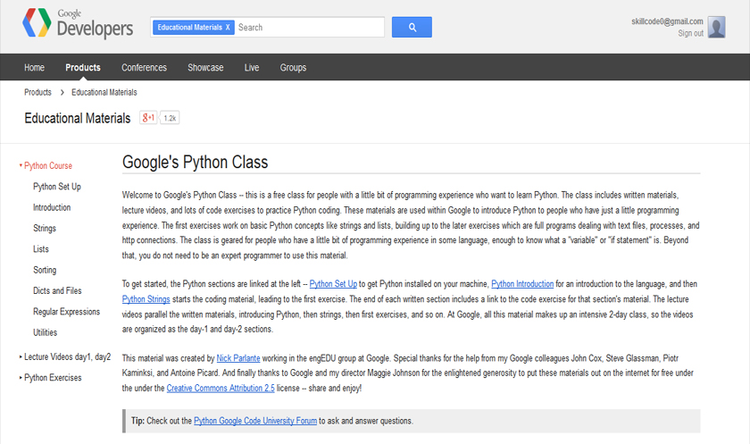 google python class