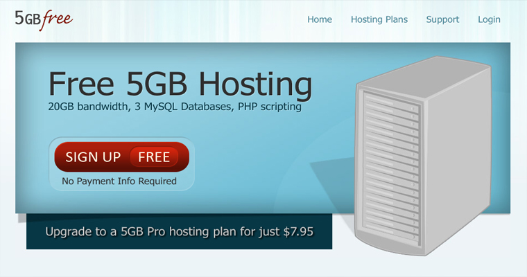 5gb free website hosting