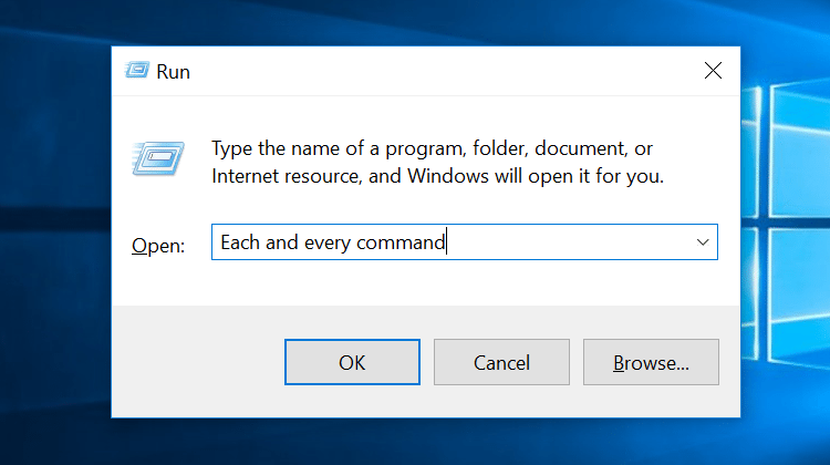 Windows Run Command