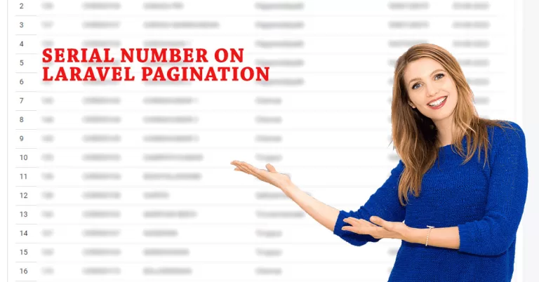 serial number laravel pagination