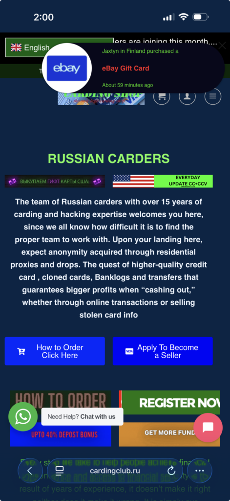 Dark Web Carding Sites